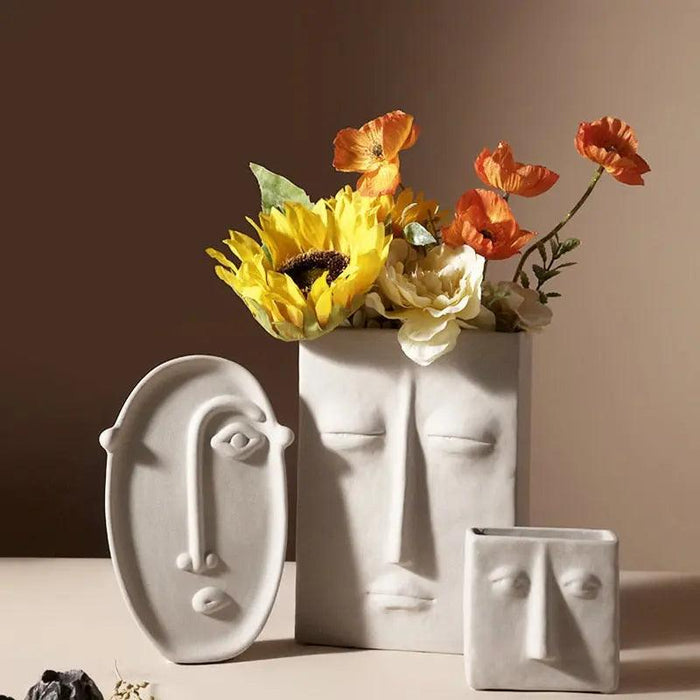 Linnea - Nordic Ceramic Face Vase BO-HA Linnea - Set of Three