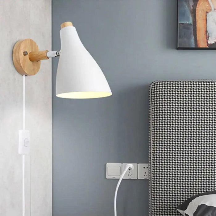 Majlene - Nordic Plug in Wood Wall Sconce  BO-HA