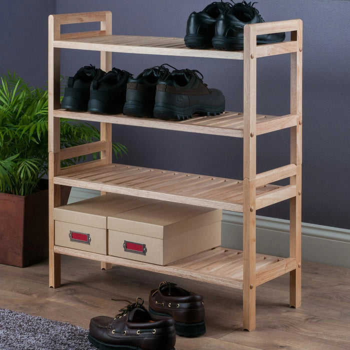 Helge - Wood Stackable Shoe Rack Shoe Cabinet Entryway Shoe Storage Cabinet BO-HA Default Title