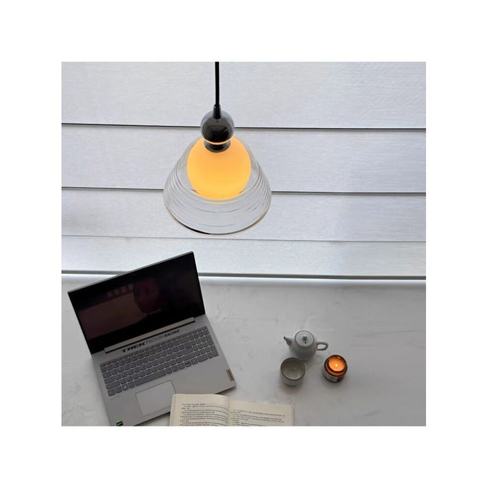 Bauhaus inspired sunset lamp modern minimalist bedroom bedside pendant light retro style sophisticated ambient lighting pendant light image 2