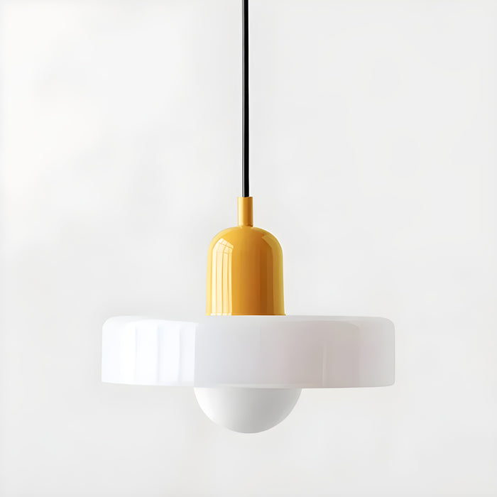 Kalle - Glass Pendant Light Bauhaus Furniture BO-HA Yellow & White