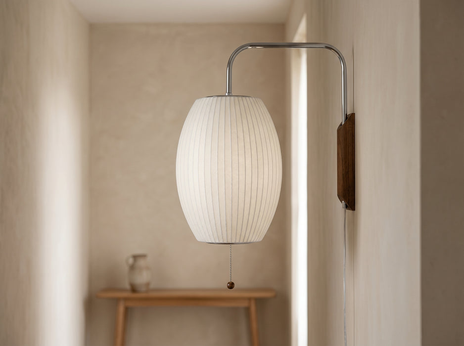 Gunnar – Mid-Century Cigar Wall Sconce BO-HA Oval US Plug