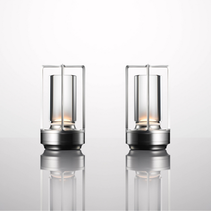 Arkyn - Nordic Rechargeable Table Lamp  BO-HA Silver Pair 