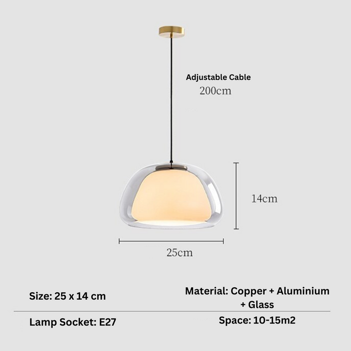 Amba - Jelly Globe Pendant Light Modern Pendant Light Dome Pendant Light  BO-HA Clear 39 cm 