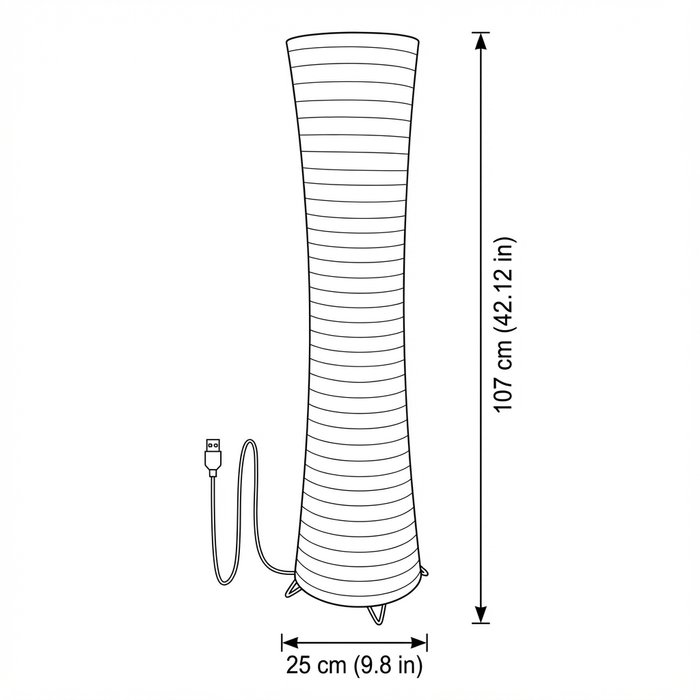 Ailo – Wabi-Sabi Rice Paper LED Floor Lamp BO-HA