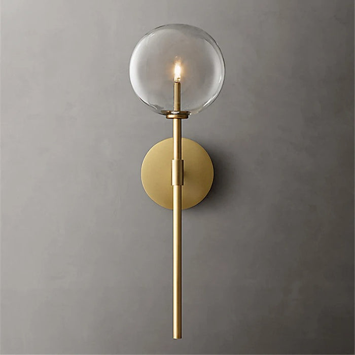 Hillevi - Retro Clear Glass Wall Lamp BO-HA Gold