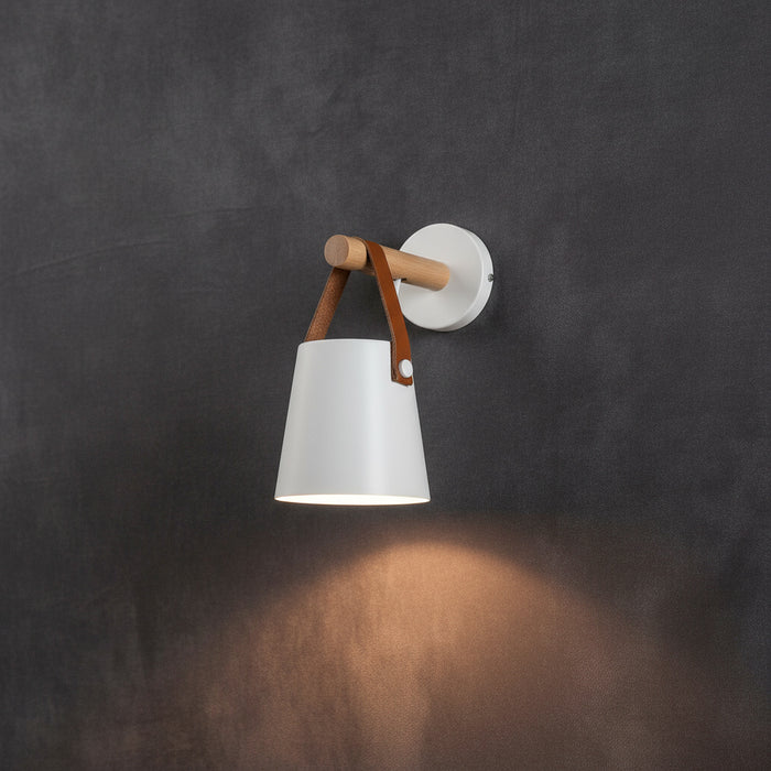Marit - Nordic Wooden Wall Lights for Bedroom BO-HA White