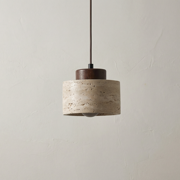 Vidar - Modern Stone Pendant Light Fixture BO-HA Dark Short