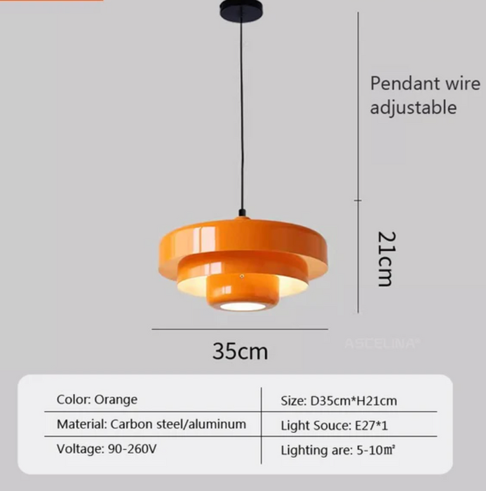 Aksel - Retro Orange Pendant Lamp Bauhaus Furniture  BO-HA   