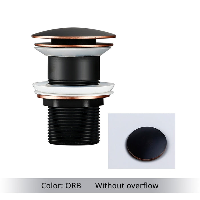 Mirja - Bathroom Sink Drain Pop Up Drain Bathroom Sink Stopper  BO-HA ORB Without Overflow 