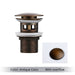 Mirja - Bathroom Sink Drain Pop Up Drain Bathroom Sink Stopper  BO-HA Antique Color Without Overflow 