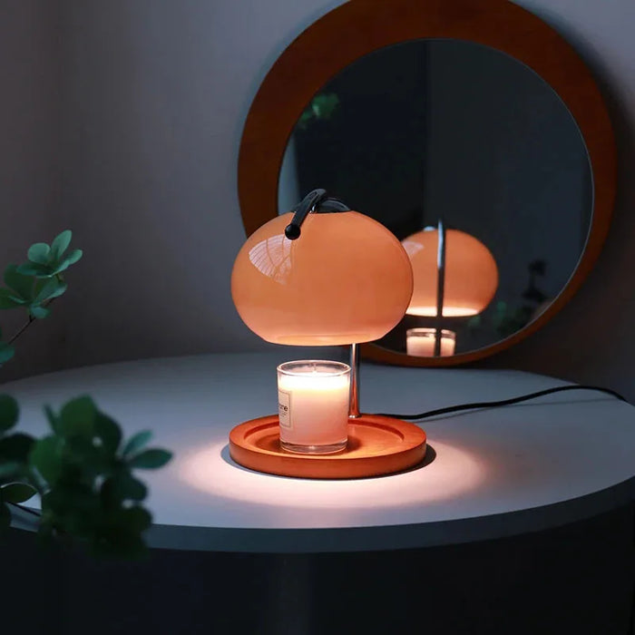 Gry - Vintage Glass Table Lamp Candle Warmer Lamp Bauhaus Furniture  BO-HA   