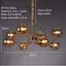 Eira - Glass bubble chandelier Kitchen Island light BO-HA 8 Balls-Amber