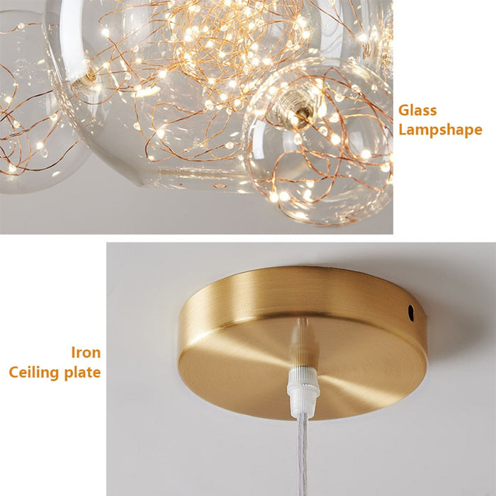 Runa LED Chandelier Glass Pendant Lights  BO-HA   