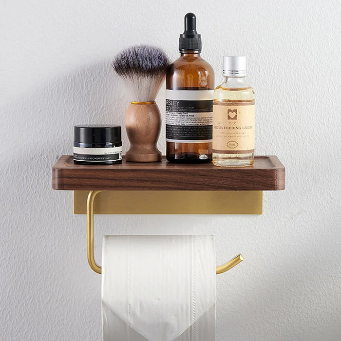 Cecilie - Toilet Roll Holder Brass Wood  BO-HA   