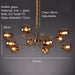 Eira - Glass bubble chandelier Kitchen Island light BO-HA 10 Balls-Amber