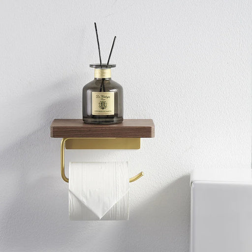 Cecilie - Toilet Roll Holder Brass Wood  BO-HA   