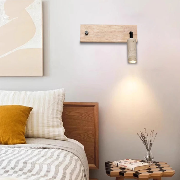 Inari – Adjustable Travertine LED Rotating Reading Sconce BO-HA