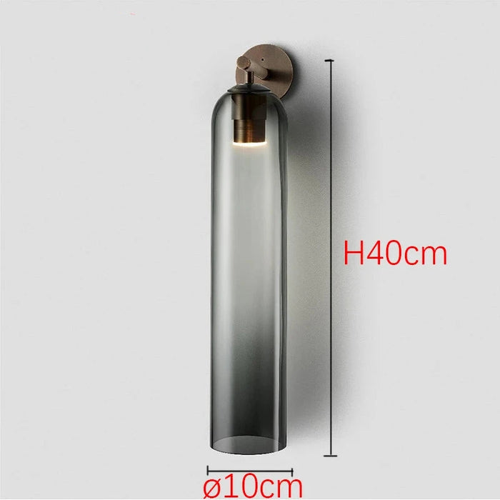Liviana - Glass Wall-Mounted Lamp BO-HA Gray Gold