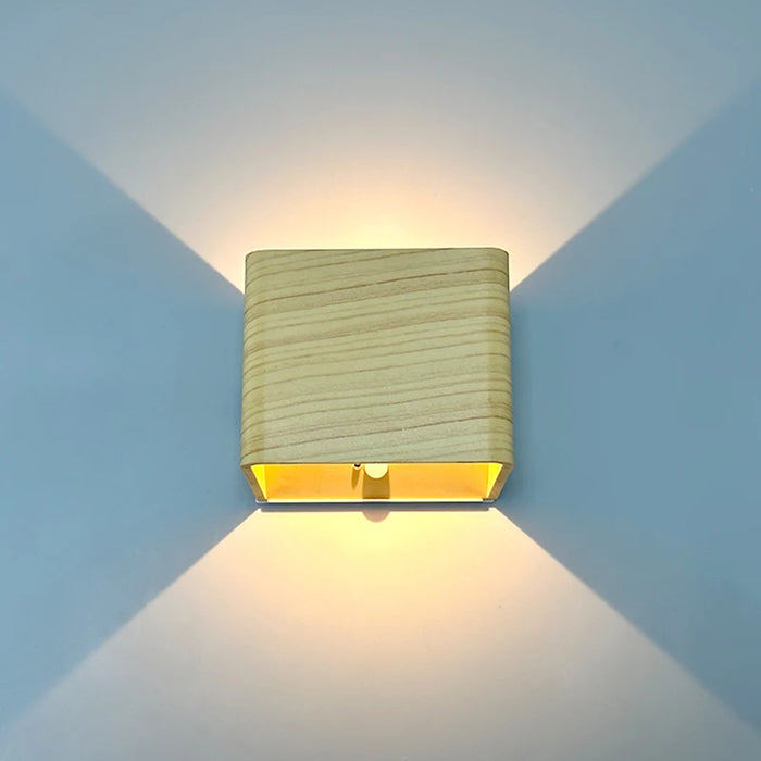 Karl - Modern Battery Operated Wall Sconces  BO-HA Wood  