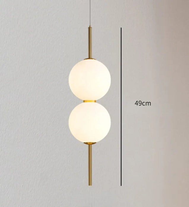 Magnild - Modern Glass Pendant Lights Pendant Lights for Bedroom  BO-HA 2 Heads  