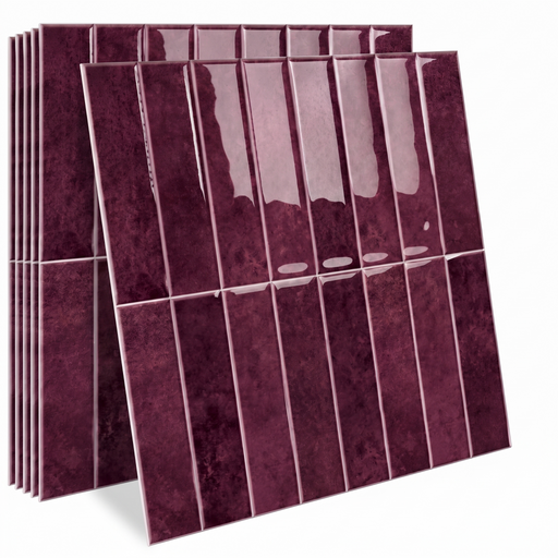 Ebba – Nordic Peel-and-Stick Kitchen Backsplash Tile BO-HA Mulberry Plum