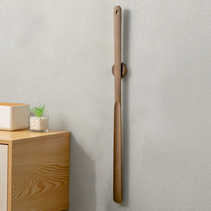 Kolbein - Wooden Long Handle Magnetic Shoehorn  BO-HA Nut Brown  