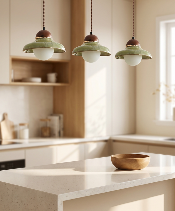 Vanja – Green Ceramic Pendant Light BO-HA
