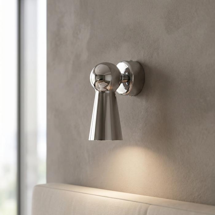 chrome reading wall sconce scandinavian design