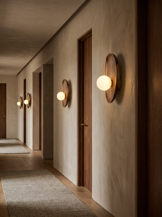Bjork – Nordic Wood & Glass Wall Sconce BO-HA