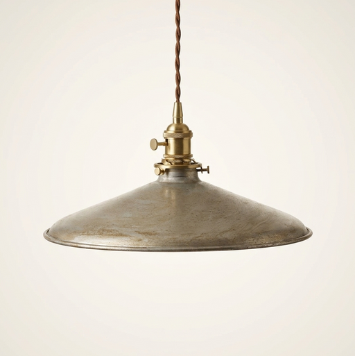 Sunniva – Distressed Brass Bowl Pendant Light BO-HA Rust Silver