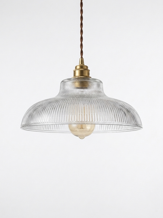 Mossa – Nordic Ribbed Glass Café Pendant Light