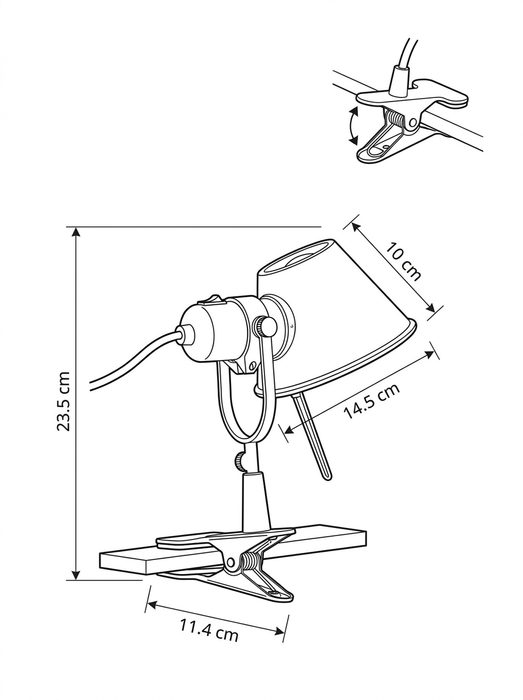 Nils – Nordic Clip-On Reading & Task Lamp BO-HA