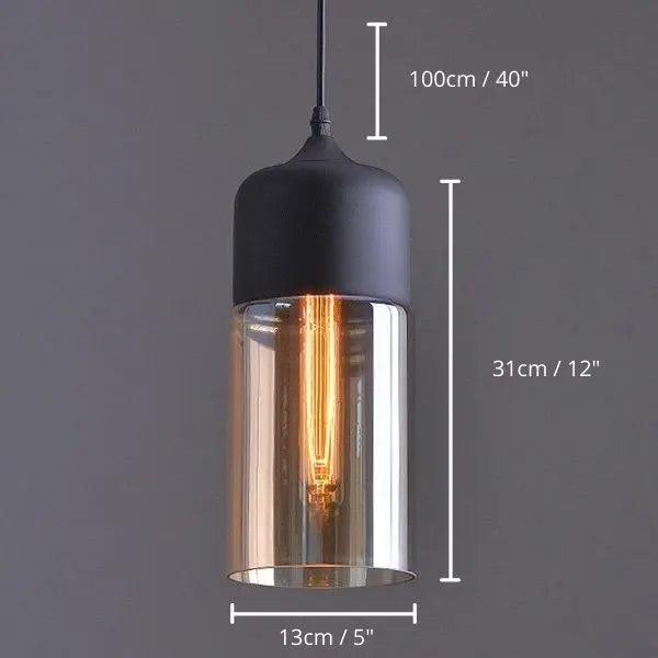 Aada - Modern Nordic Kitchen Pendant Lighting  BO-HA Rectangle - Black & Clear  