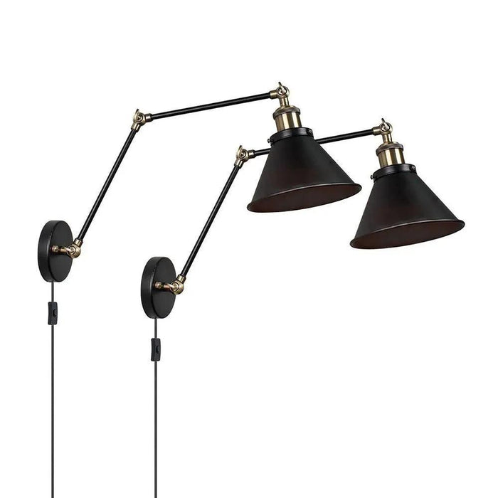 Alaine - Industrial Plug In Wall Sconce  BO-HA 2 Pack - EU Plug  