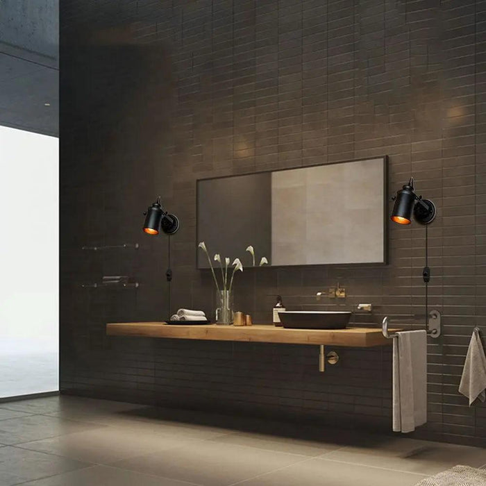 Aleah - Industrial Plug In Wall Sconce  BO-HA   
