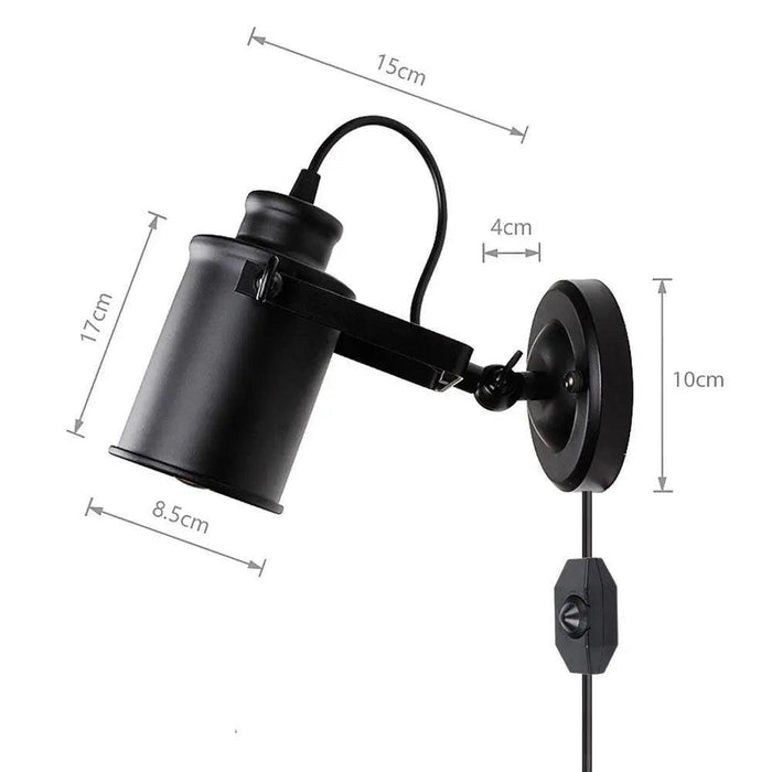 Aleah - Industrial Plug In Wall Sconce  BO-HA   