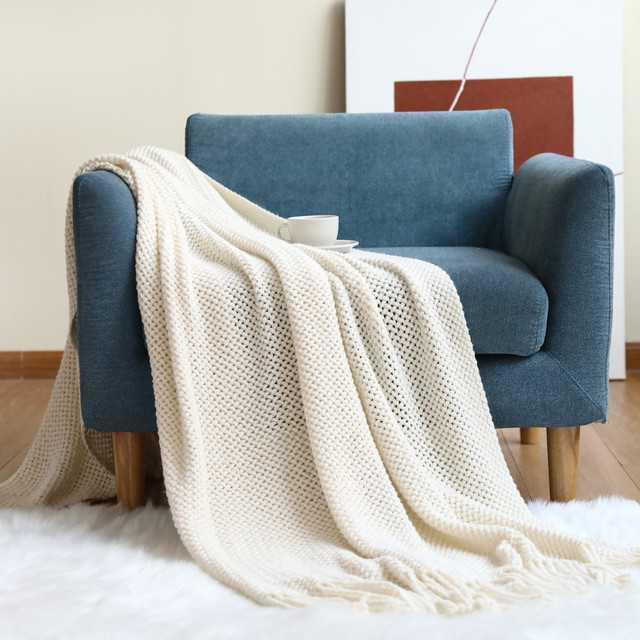 Begga - Battilo Knit Blanket  BO-HA Beige Small 