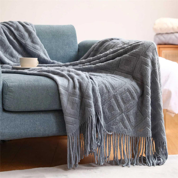 Brynja - Vallon Knit Blanket  BO-HA Dark Gray Small 