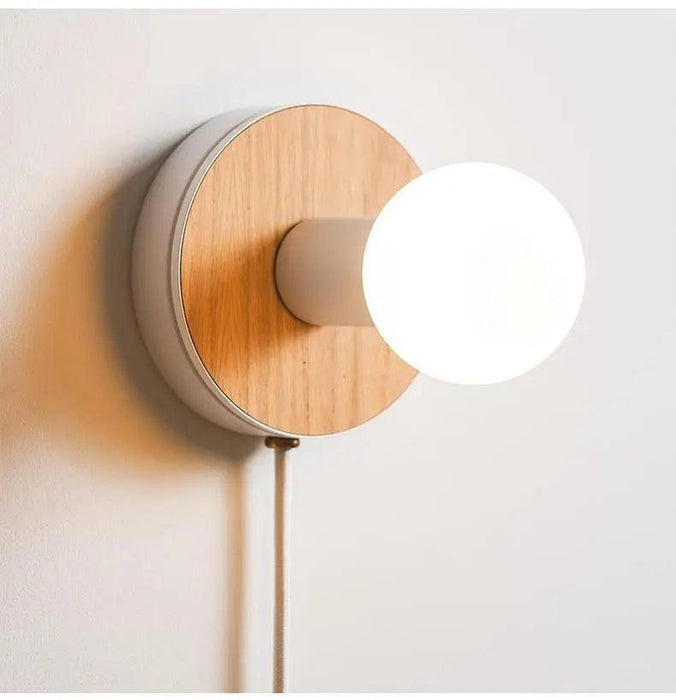 Ella - Wood Plug in Wall Sconce  BO-HA   