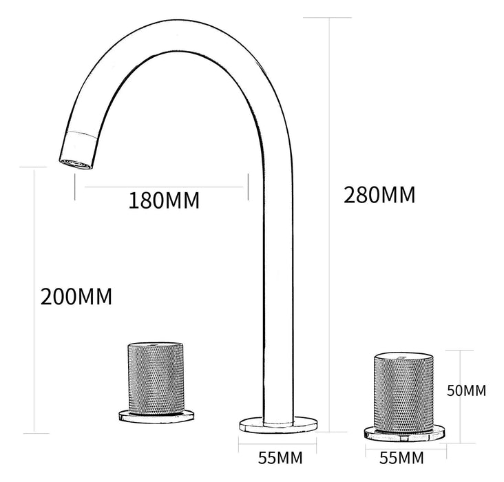 Evelina - Deck Mounted Bathroom Sink Faucets  BO-HA   