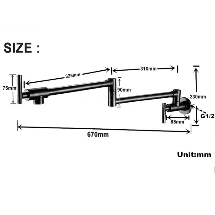 Samira - Modern Pot Filler Faucet Pot Filler Over Stove  BO-HA   