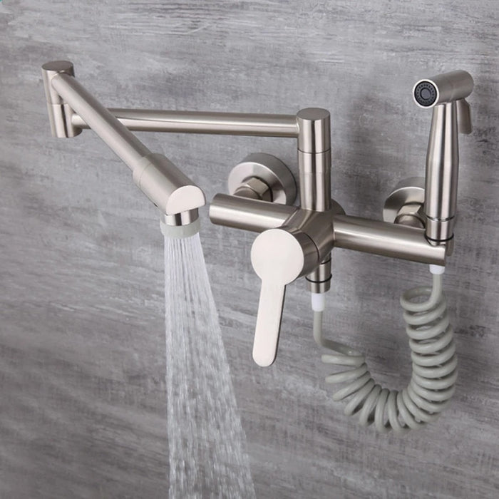 Saria - Wall Mounted Nordic Pot Filler Faucet Kitchen Faucet with Sprayer  BO-HA   