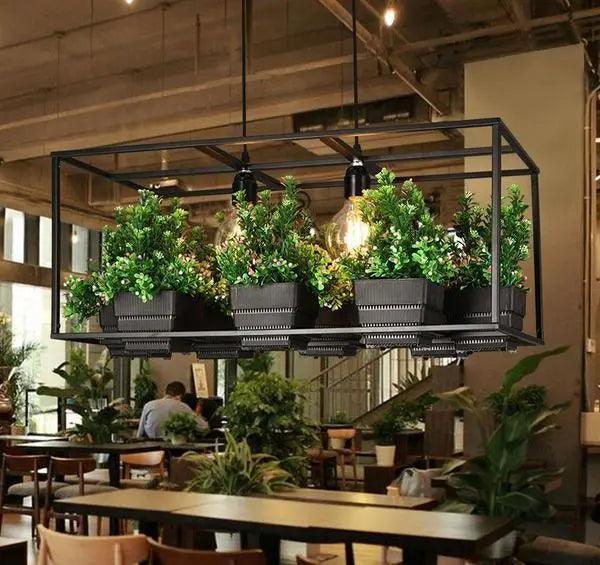 Hemma -  Iron Garden Planter Light Chandelier  BO-HA   