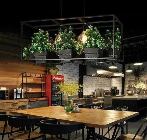 Hemma -  Iron Garden Planter Light Chandelier  BO-HA   