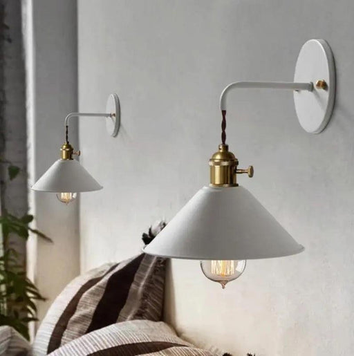 Leea - Vintage Plated Wall Lamp  BO-HA White  