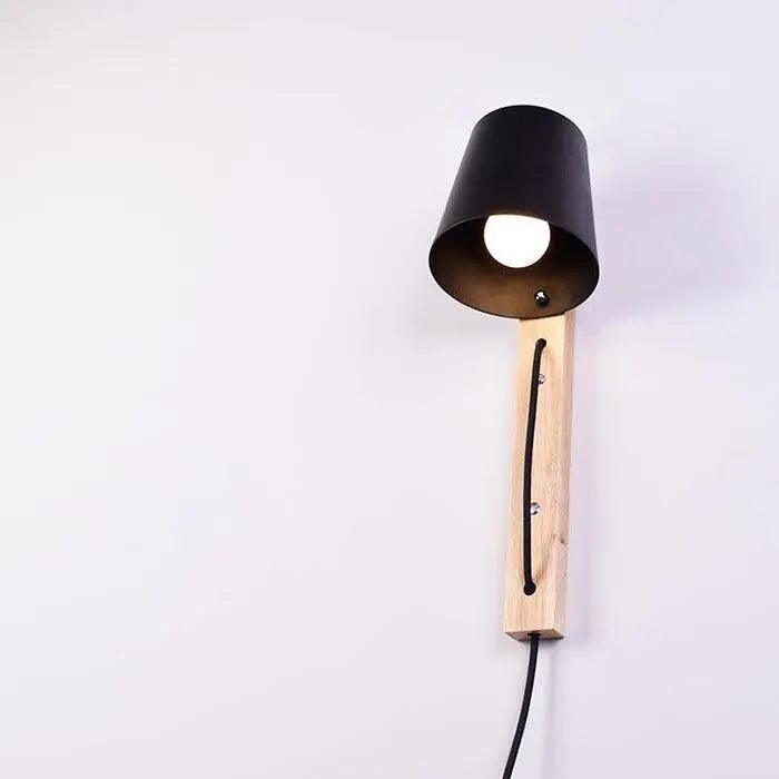 Mida - Nordic Wood Plug in Wall Sconce  BO-HA   