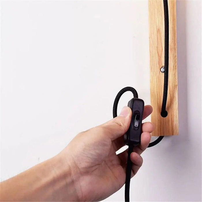 Mida - Nordic Wood Plug in Wall Sconce  BO-HA   