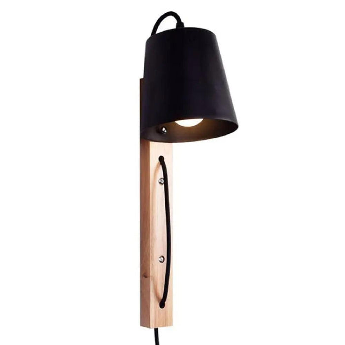 Mida - Nordic Wood Plug in Wall Sconce  BO-HA   