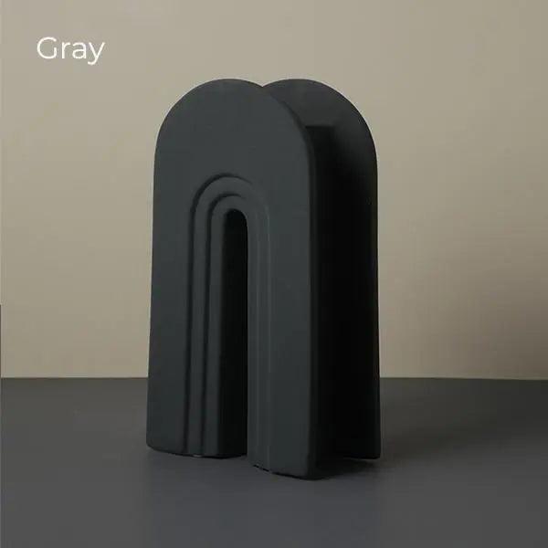 Revna - Nordic Ceramic Flower Vase  BO-HA Gray  
